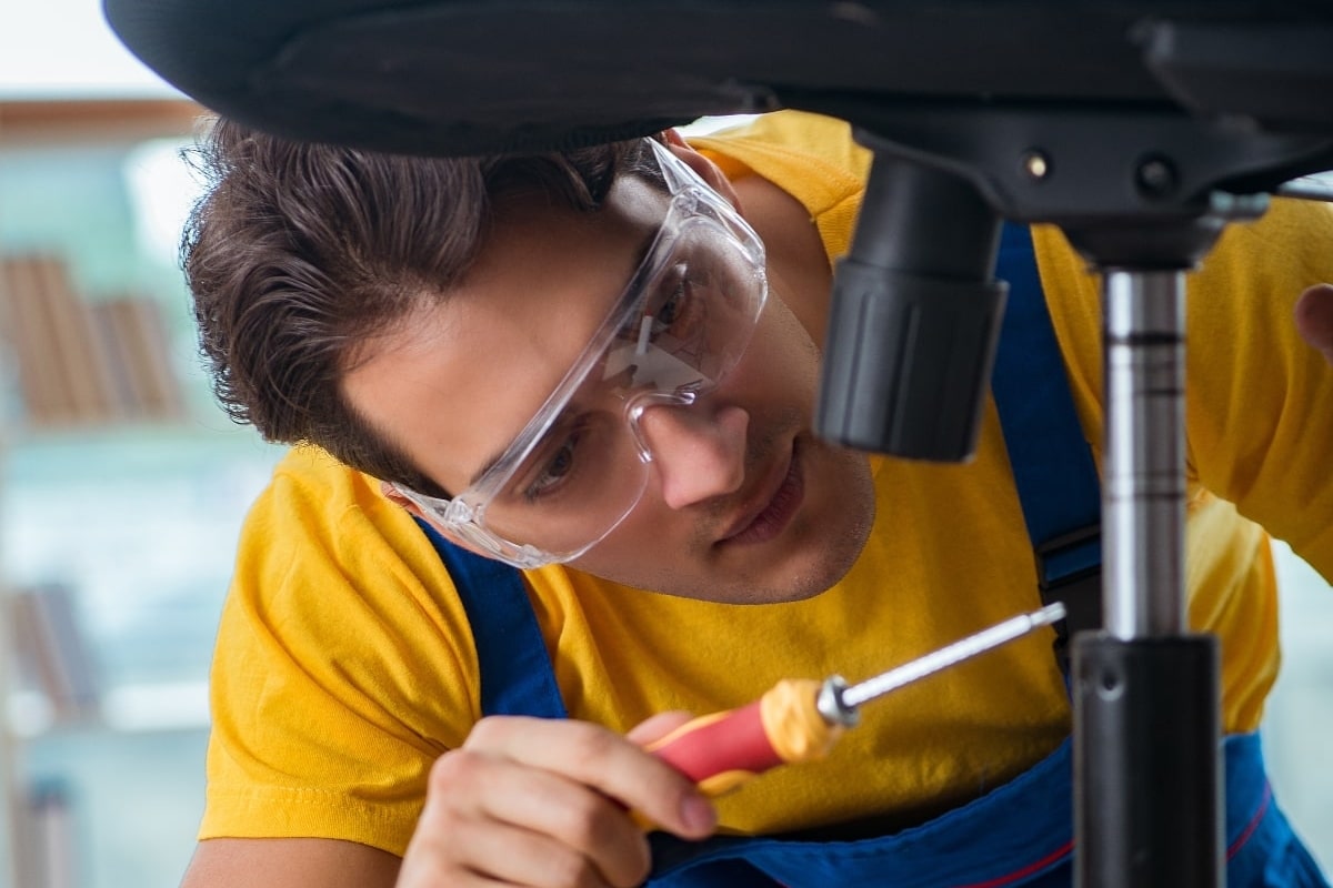 Australian Made Furniture: The Benefits of Buying Local 7 Man working on a custom built ergonomic office chair.