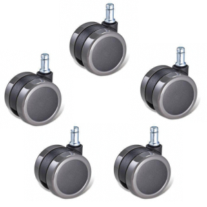 PU Castors for Hard Floors - (Set of 5)