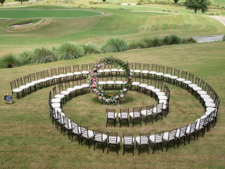 An elegantly arranged spiral seating plan showcasing meticulous attention to detail, enhancing the guest experience.