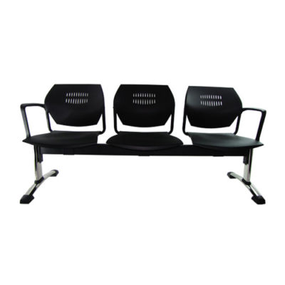 Tia 3 Seater Beam Seating - Front View Unupholstered