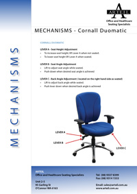 View chair instructions for Cornall Duomatic Mechanism (PDF).