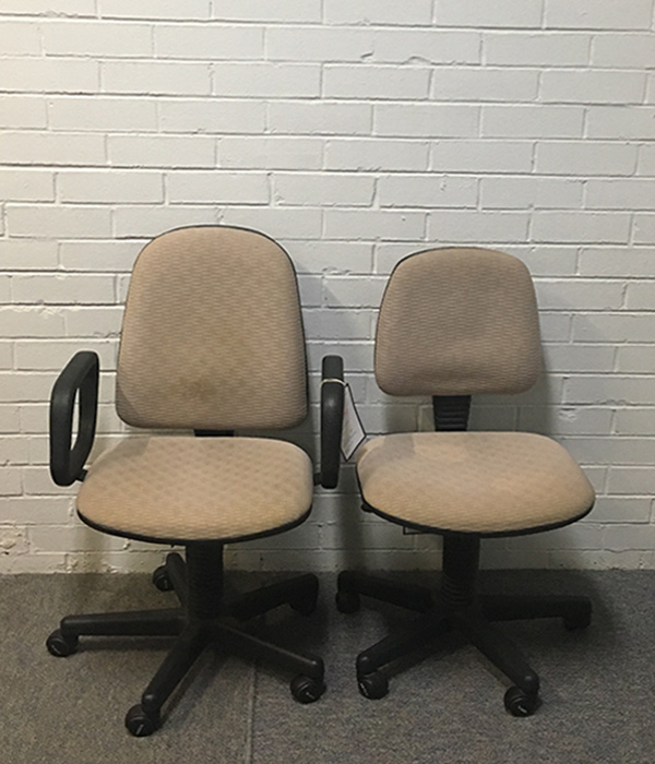 Office chairs before reupholstering Office chairs before reupholstering