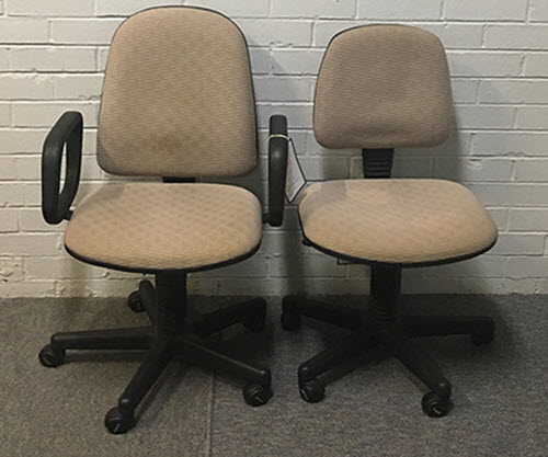Office chairs before reupholstering