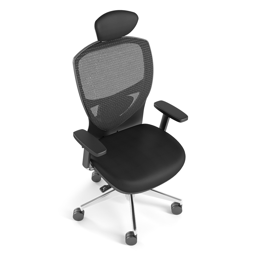 Synchro Executive Mesh Chair - Front Side View