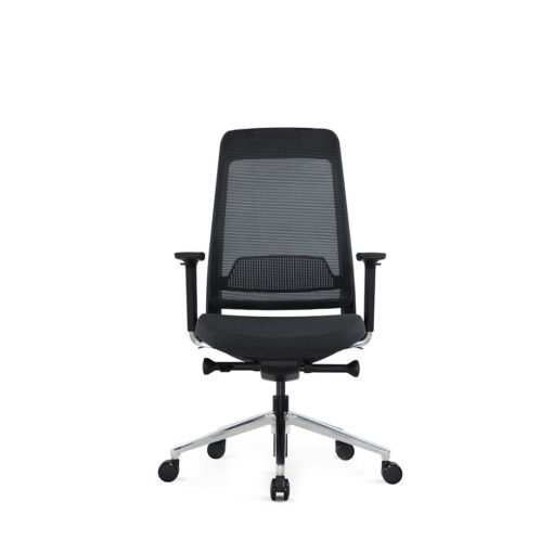 Filo B1 Mesh Office Chair - Front - Black