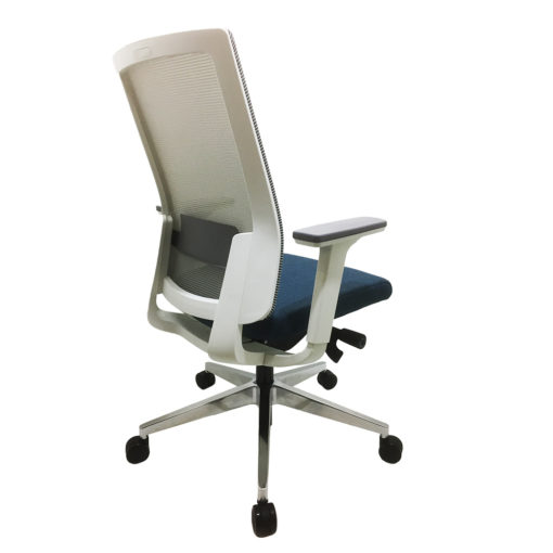Vix Mesh Chair - Back View - White