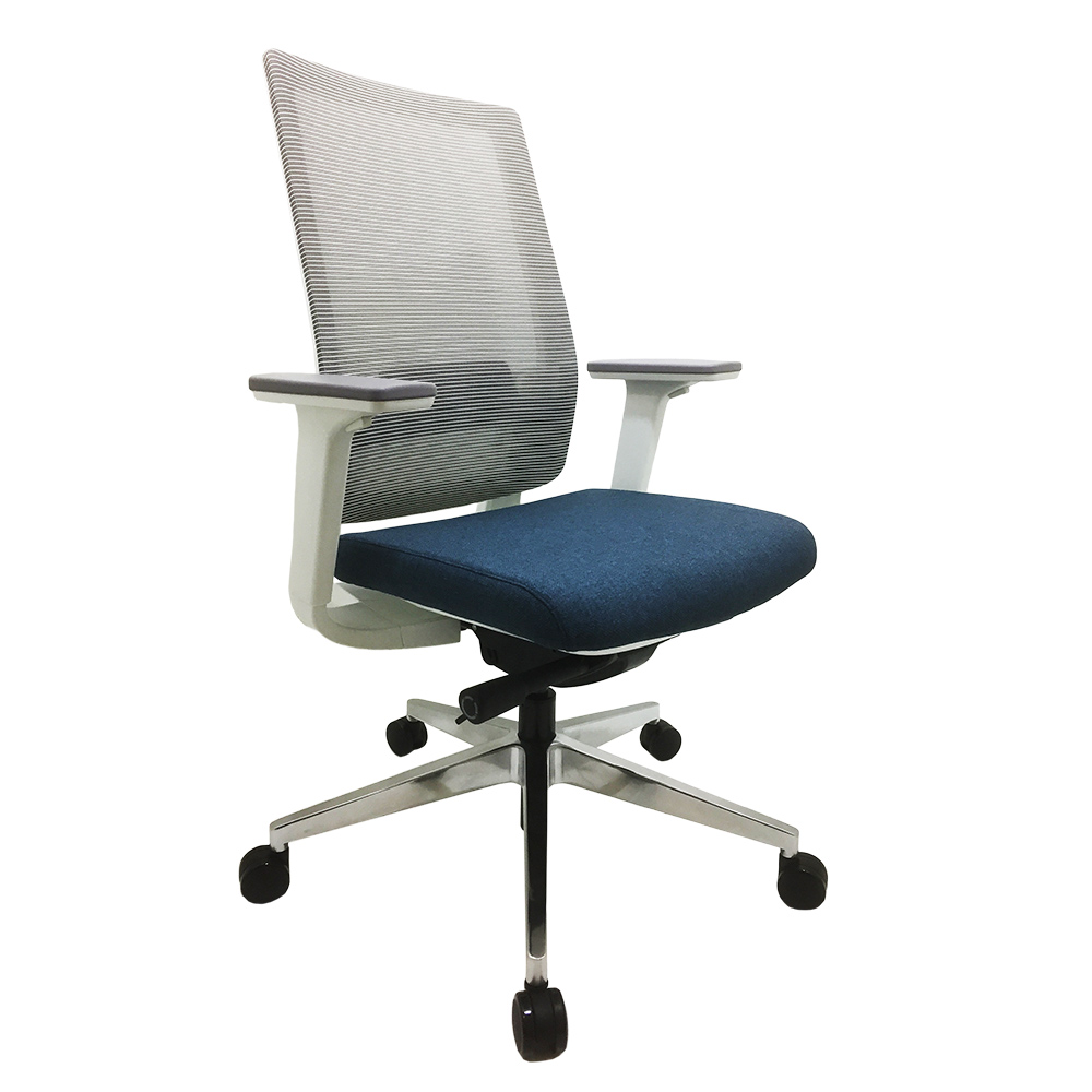 Vix Mesh Chair - Front Side View - White