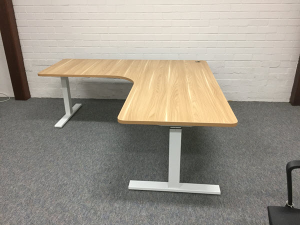 Elevate Sit Stand Desk L Shape 1