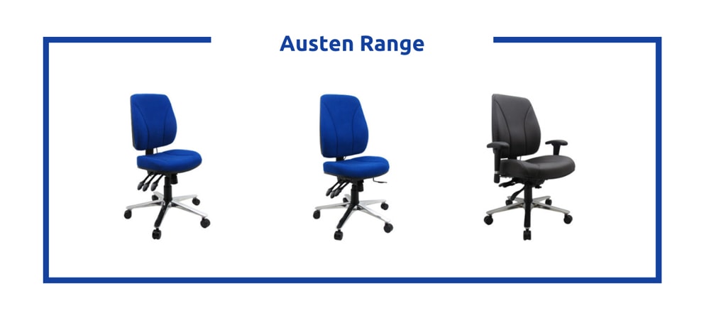 Austen Range - comfortable desk chairs without wheels 