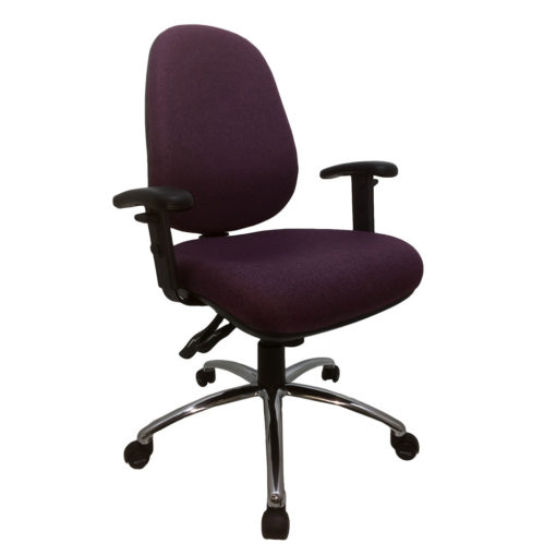 Denver MK1 Office Chair - Adjustable Arms, Polished Base