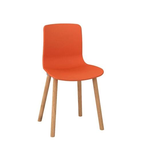 Stella Timber Legs cafe chair, in orange.