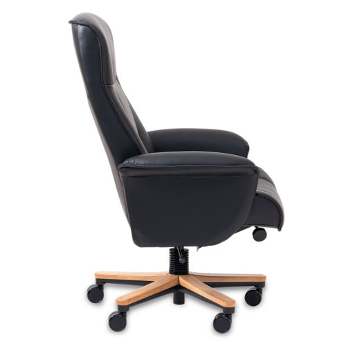 Nordic 21 Executive Office Chair - Side View with Straight Headrest