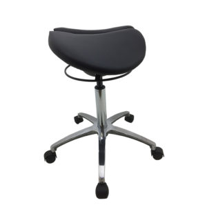 Eclipse saddle stool with split seat.